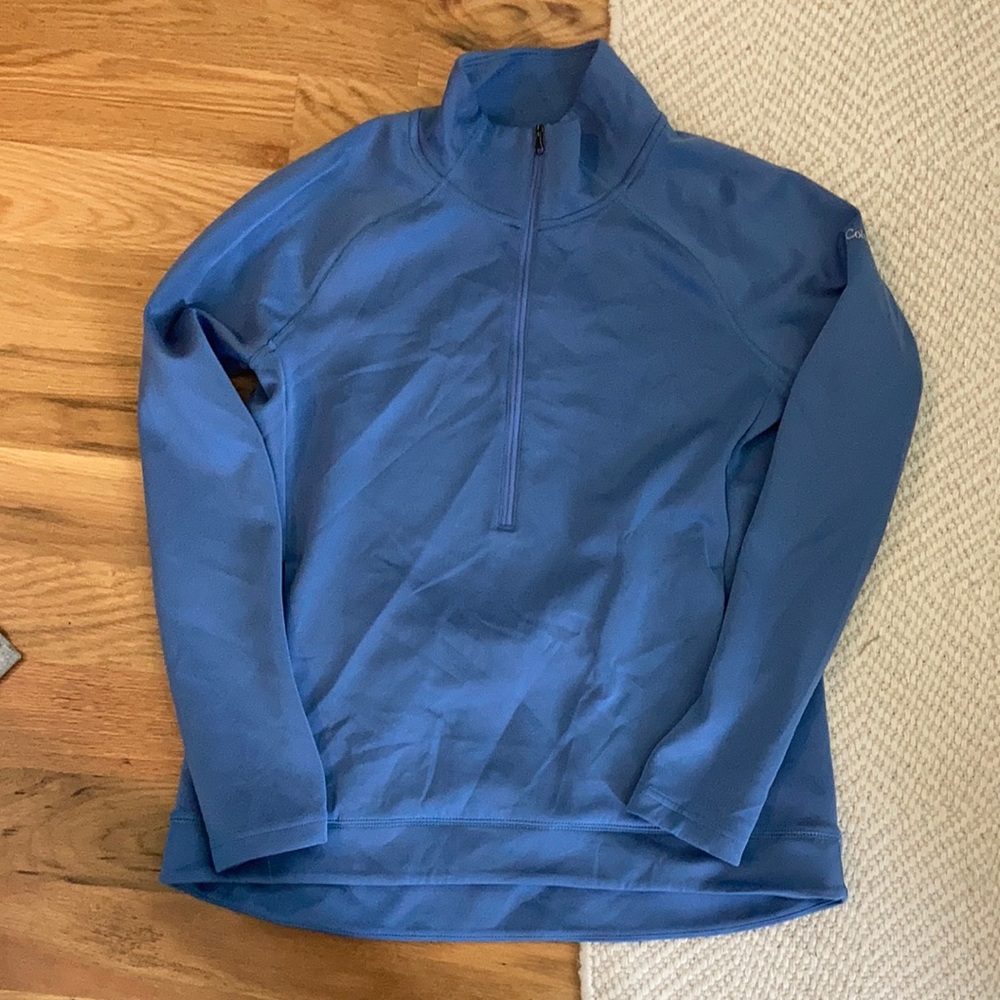Columbia half zip pullover. Blue size small